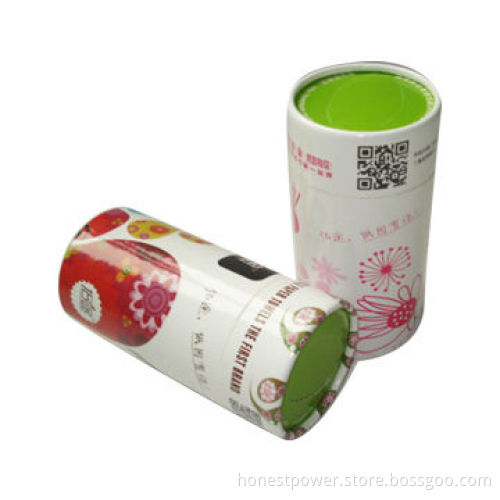 Round Package Boxes with Paper Cap/Bottom, Customized Sizes and Designs